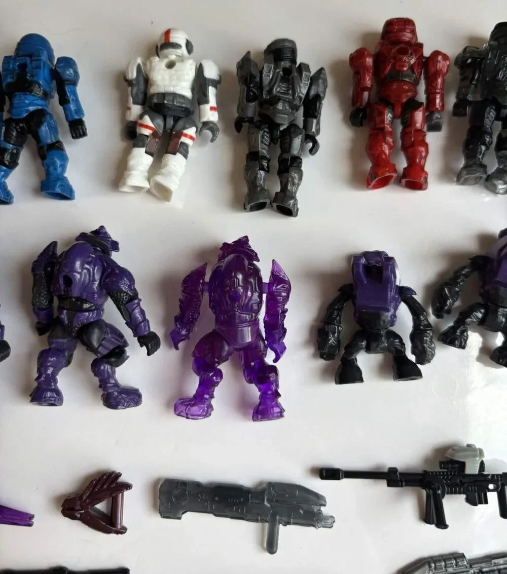 Halo Mega Bloks Construx Grunts UNSC Covenant Elite Jackal Figures Weapons Lot